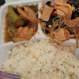 Pork Eggplant, jai &amp; rice