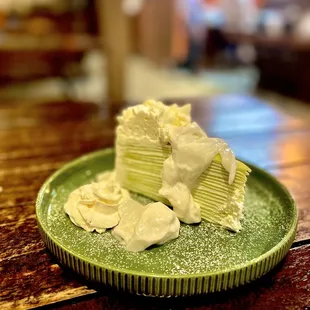 Pandan Mille Crepe Cake