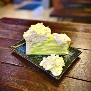 Coconut Pandan Crepe Cake