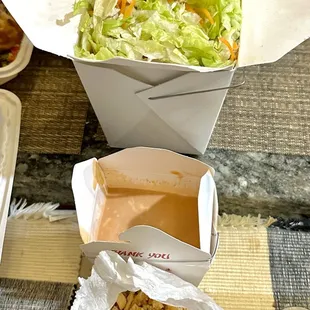 Chinese Chicken Salad! One of my favorite dishes at Kin Wah. Check out how they pack everything separately for take out! Details matter!