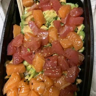 Salmon and Tuna bowl