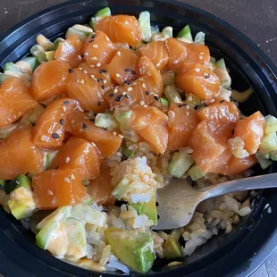 Raw Salmon Sushi Bowl