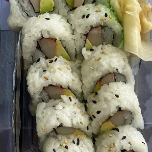 California (crab stick and avocado)