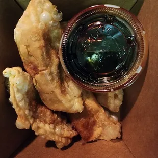 Veggie dumplings.