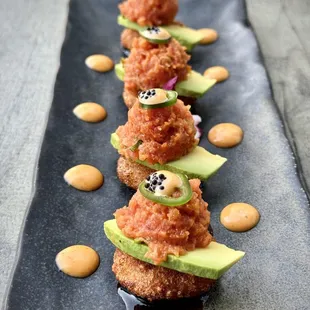 Spicy tuna on crispy rice