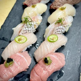 sashimi, sushi, sushi and sashimi, food