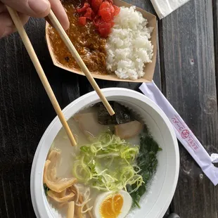 Paitan Ramen w/ curry side set.