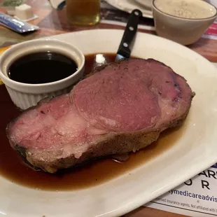 Queen cut of prime rib.
