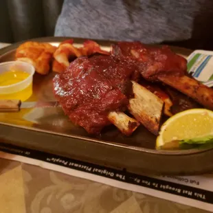 Ribs and shrimp combo