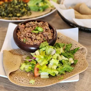 a plate of food on a table