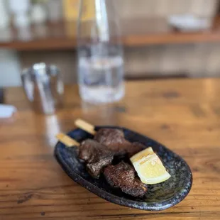Beef Tongue Skewers