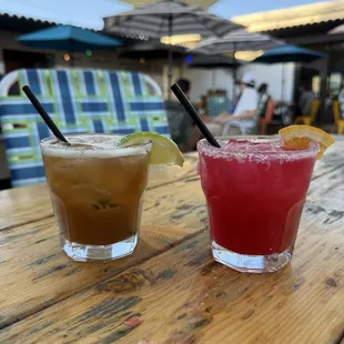 Tamarind Whiskey Sour, Hibiscus Ginger Margarita