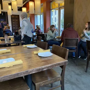 people sitting at tables
