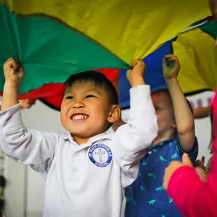 Parachute songs are always a hit in toddler classes for 18 mo-3 yrs