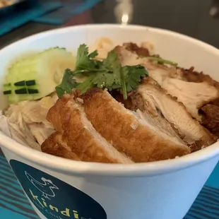 a bowl of food