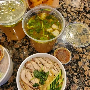 a variety of food items