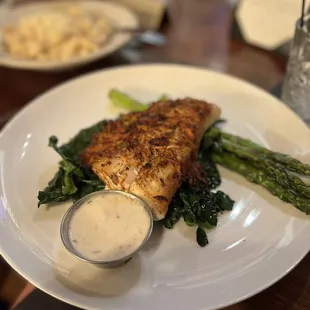 Parmesan crusted halibut (on special)