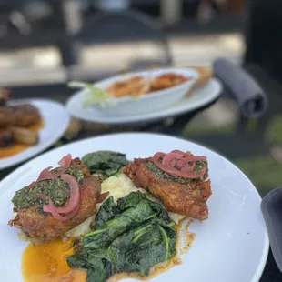 a plate of food on a table