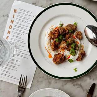 a plate of food on a table