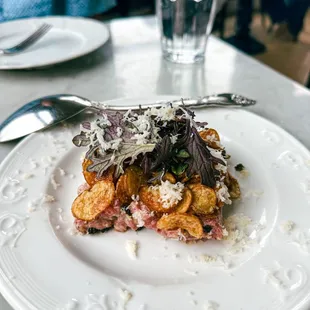 a plate of food on a table