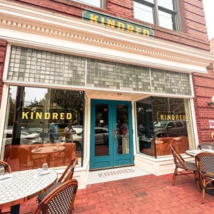the front of the restaurant