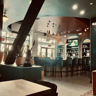 The main room and wine bar