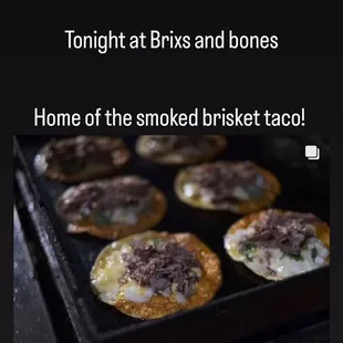 Smoked brisket tacos
