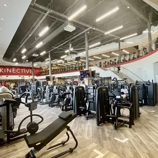 View of the gym from the ground floor.