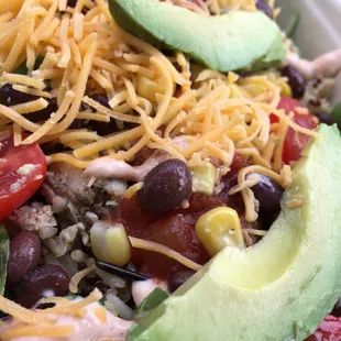 Baja bowl added avocado