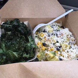 West Coast bowl and Kale Chips!