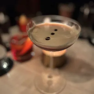 Espresso martini (half drank but highly recommended by all four of us!)