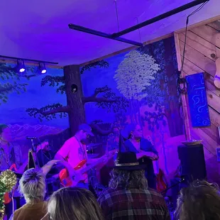 Different singers and a saxophone player popped in periodically from the crowd