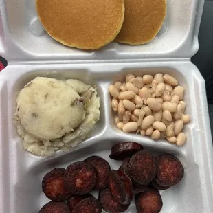 a tray of food