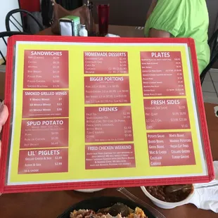 Love a menu that&apos;s one sided.