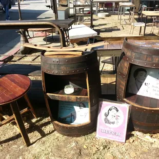 Not just furniture but art! Wine and whiskey barrels