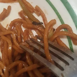 A bug in the food