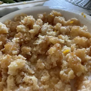 All breading.   No shrimp!!    Few pieces did get tasted like jerky from being reheated!!!!   So disgusting