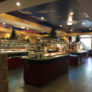 Nice buffet area