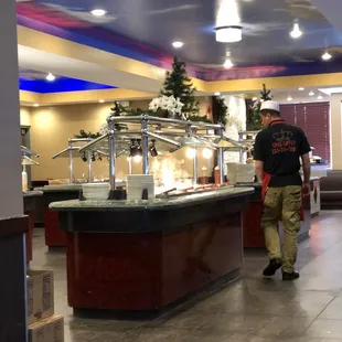 Buffet view from dining room