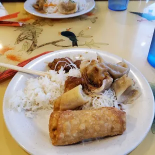 a plate of food on a table