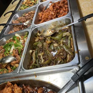 Chinese buffet line