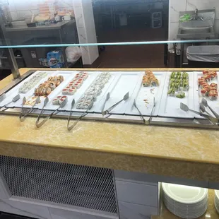Sushi area- tasted very fresh and and very good