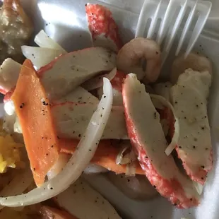 Garlic buttered shrimp