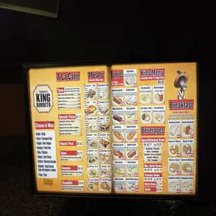 The updated menu circa Feb 2025.