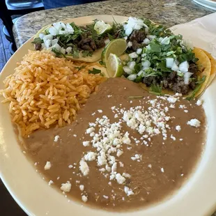 Taco combo comes with a drink.