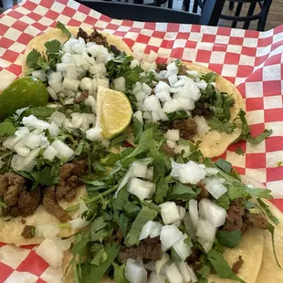 Carne Asada tacos.