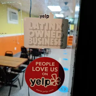 People Love Us On Yelp + LatinX Owned Stickers