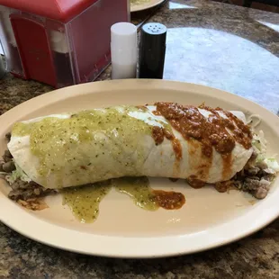 King burrito " grande " with tripe. Aka heaven.