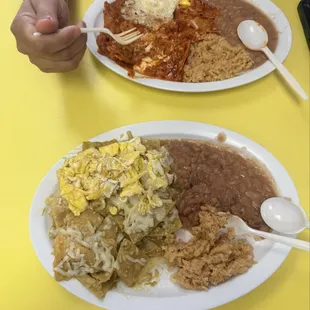 Red &amp; Green chilaquiles