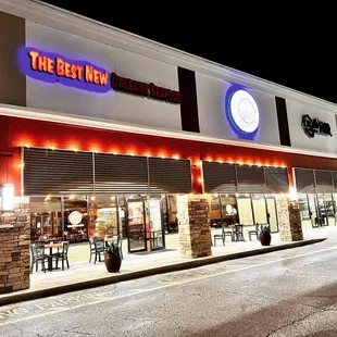 the front of the restaurant